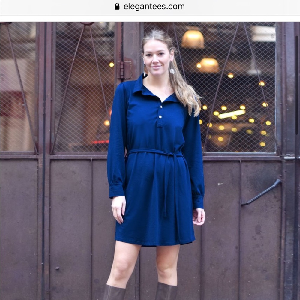 Megan dress in Navy Peony